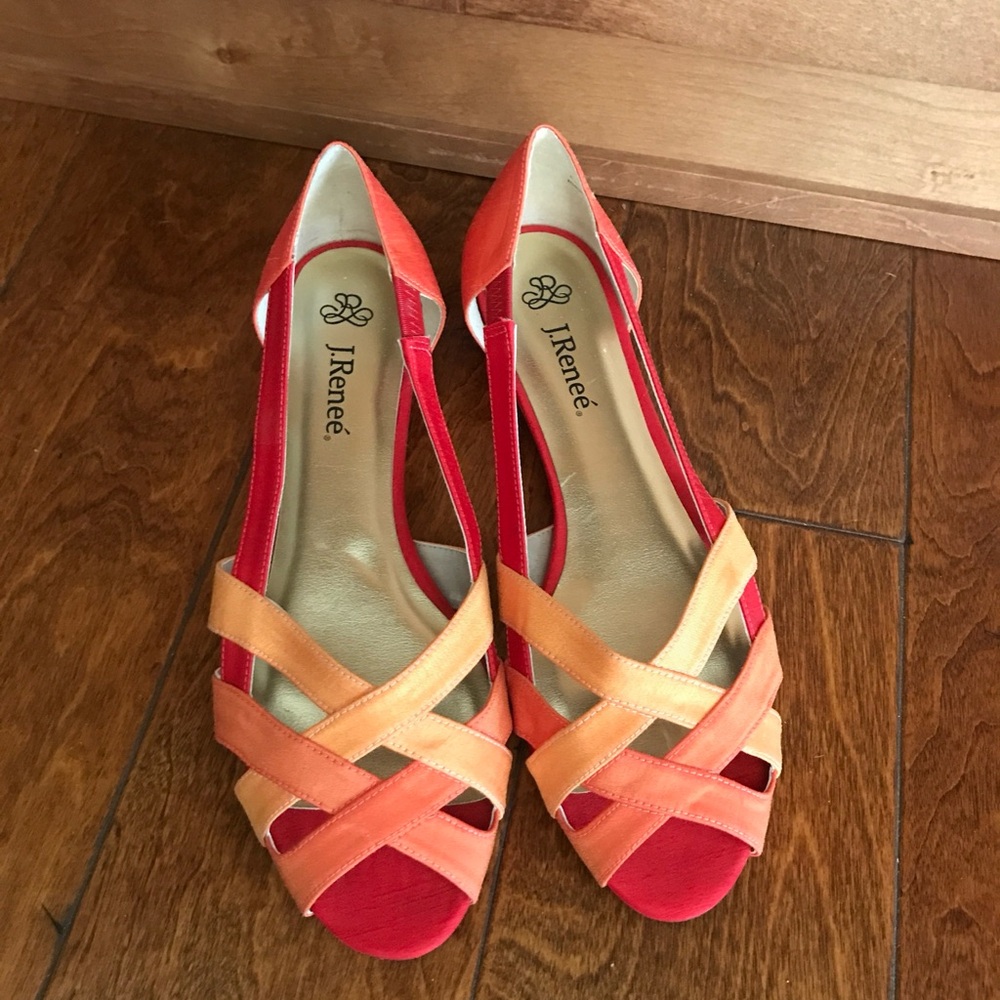 J.Renee Vibrant Red and Orange Heels